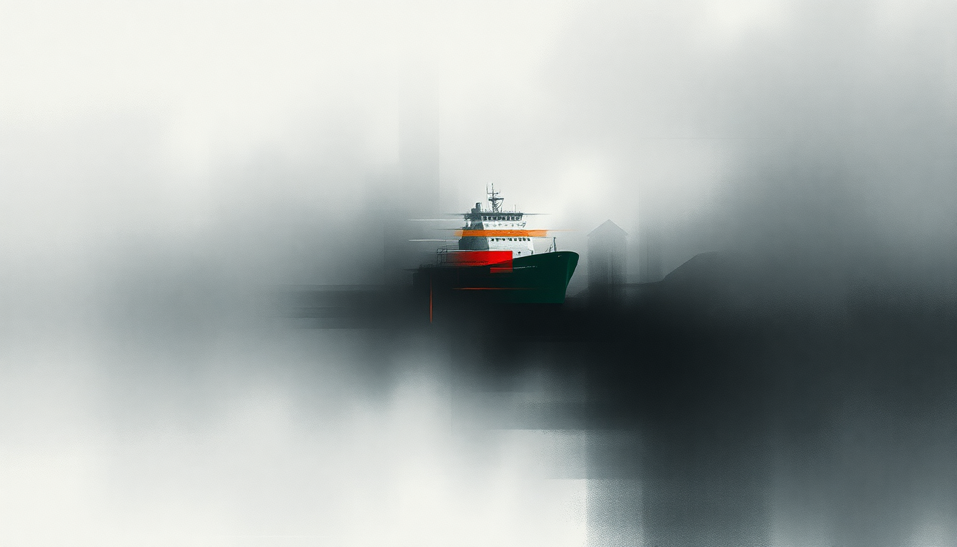 Fan-driven abstract illustration evoking the emotional arc of Castrati Stack by Tim Hecker