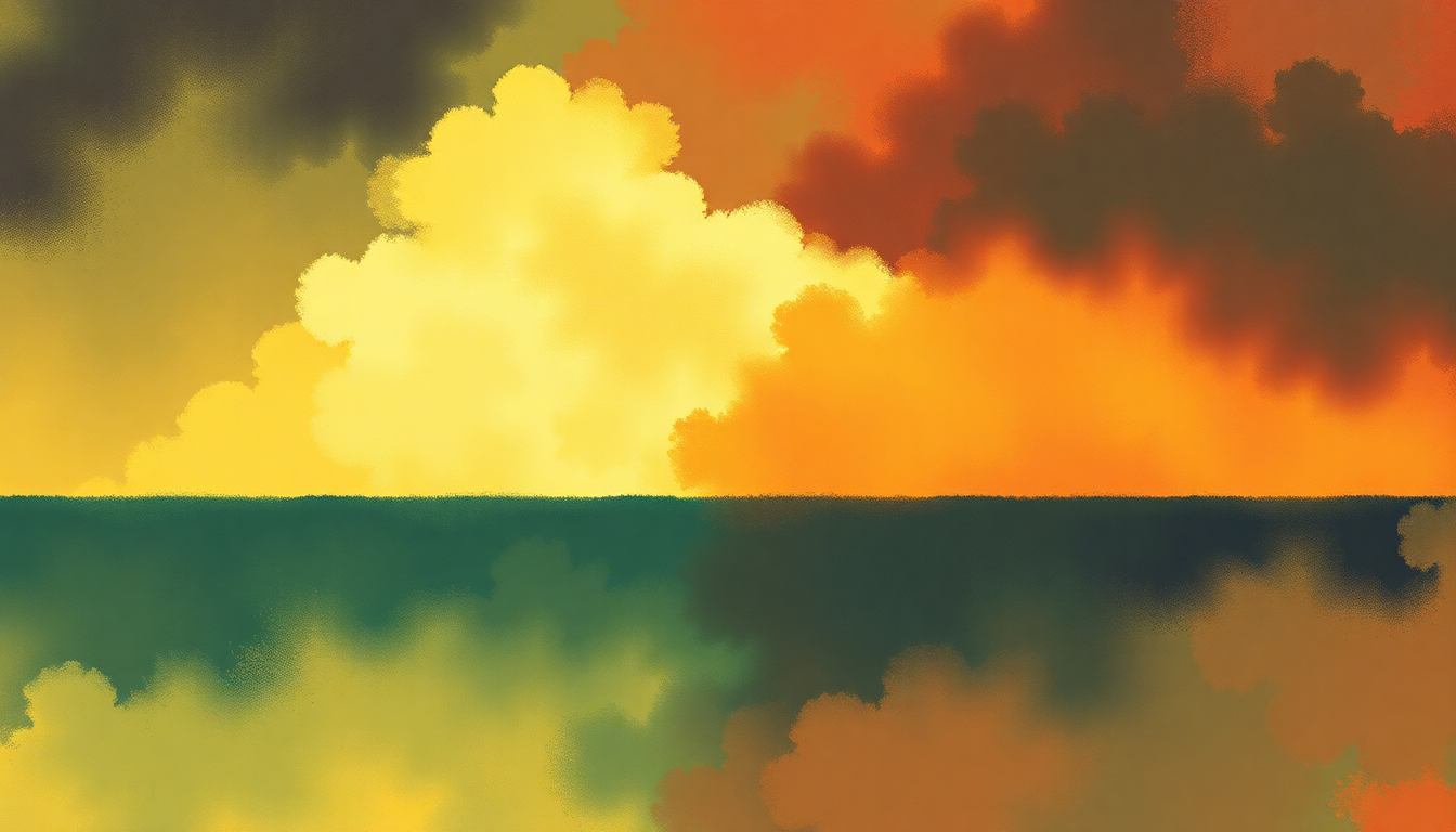 Fan-driven abstract illustration evoking the emotional arc of Changó by Celia Cruz