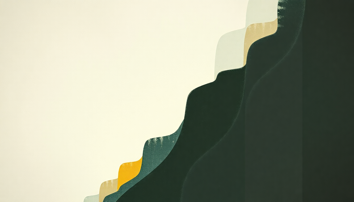 Fan-driven abstract illustration evoking the emotional arc of Charlotte by Slint