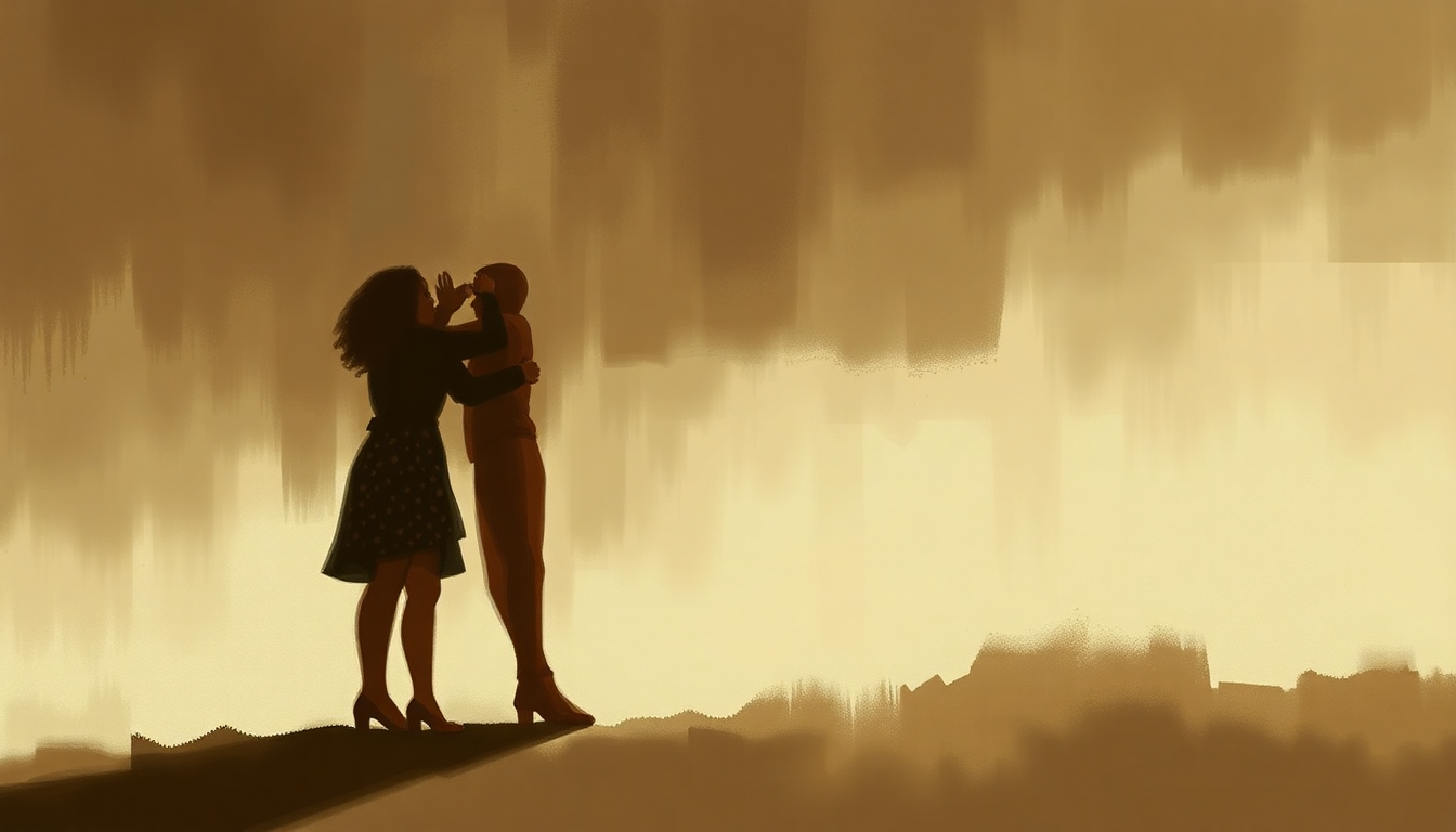 Fan-driven abstract illustration evoking the emotional arc of Chocolate Legs by Ledisi