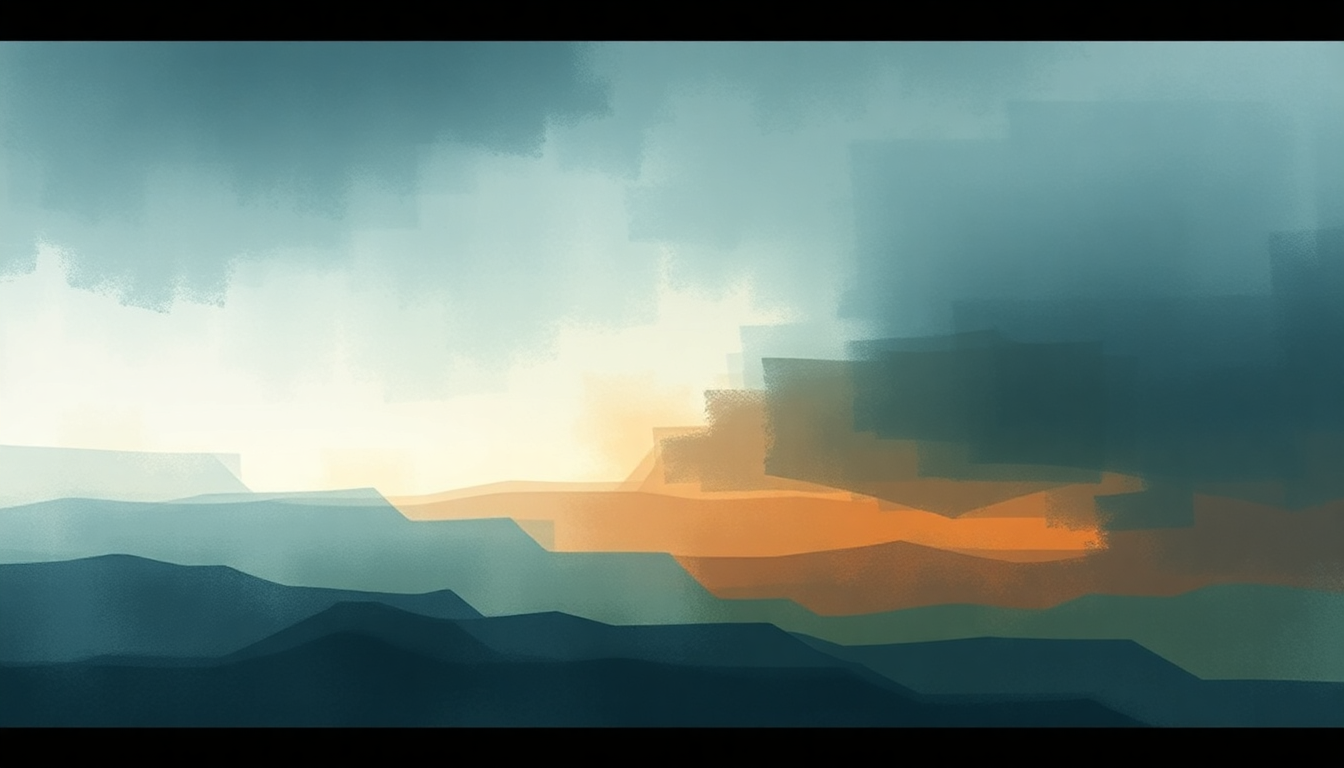 Fan-driven abstract illustration evoking the emotional arc of Cold Water by Damien Rice