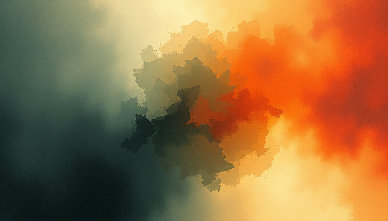 Fan-driven abstract illustration evoking the emotional arc of Collider by Jon Hopkins