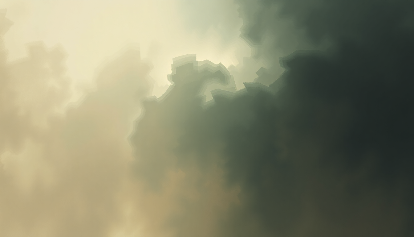 Fan-driven abstract illustration evoking the emotional arc of Come Down to Us by Burial