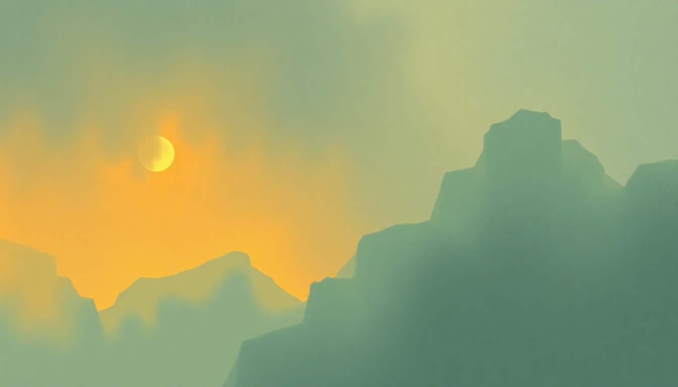 Fan-driven abstract illustration evoking the emotional arc of Come Rain or Come Shine by Joe Pass