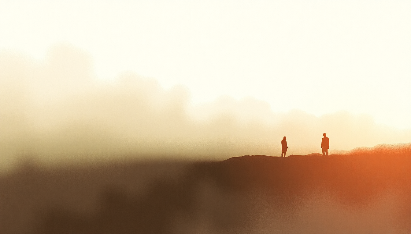 Fan-driven abstract illustration evoking the emotional arc of Comes Love by Joni Mitchell