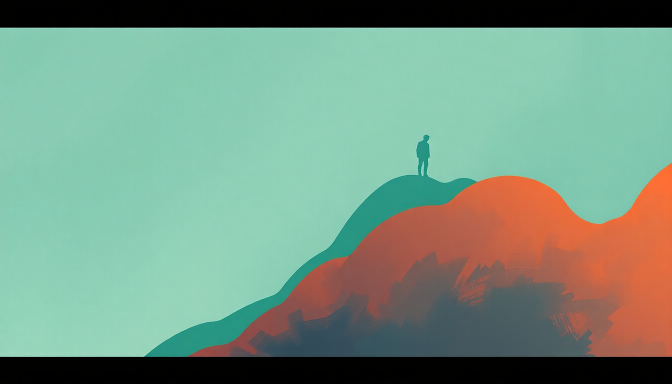 Fan-driven abstract illustration evoking the emotional arc of Con Altura by J Balvin