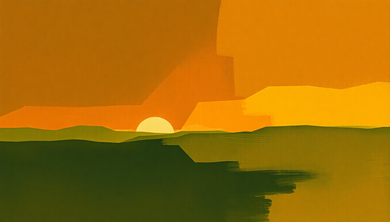 Fan-driven abstract illustration evoking the emotional arc of Contemplation by Art Blakey