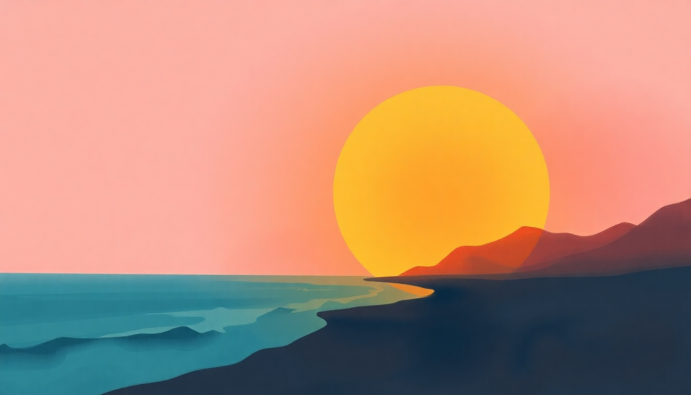 Fan-driven abstract illustration evoking the emotional arc of Coronado by Clifford Brown