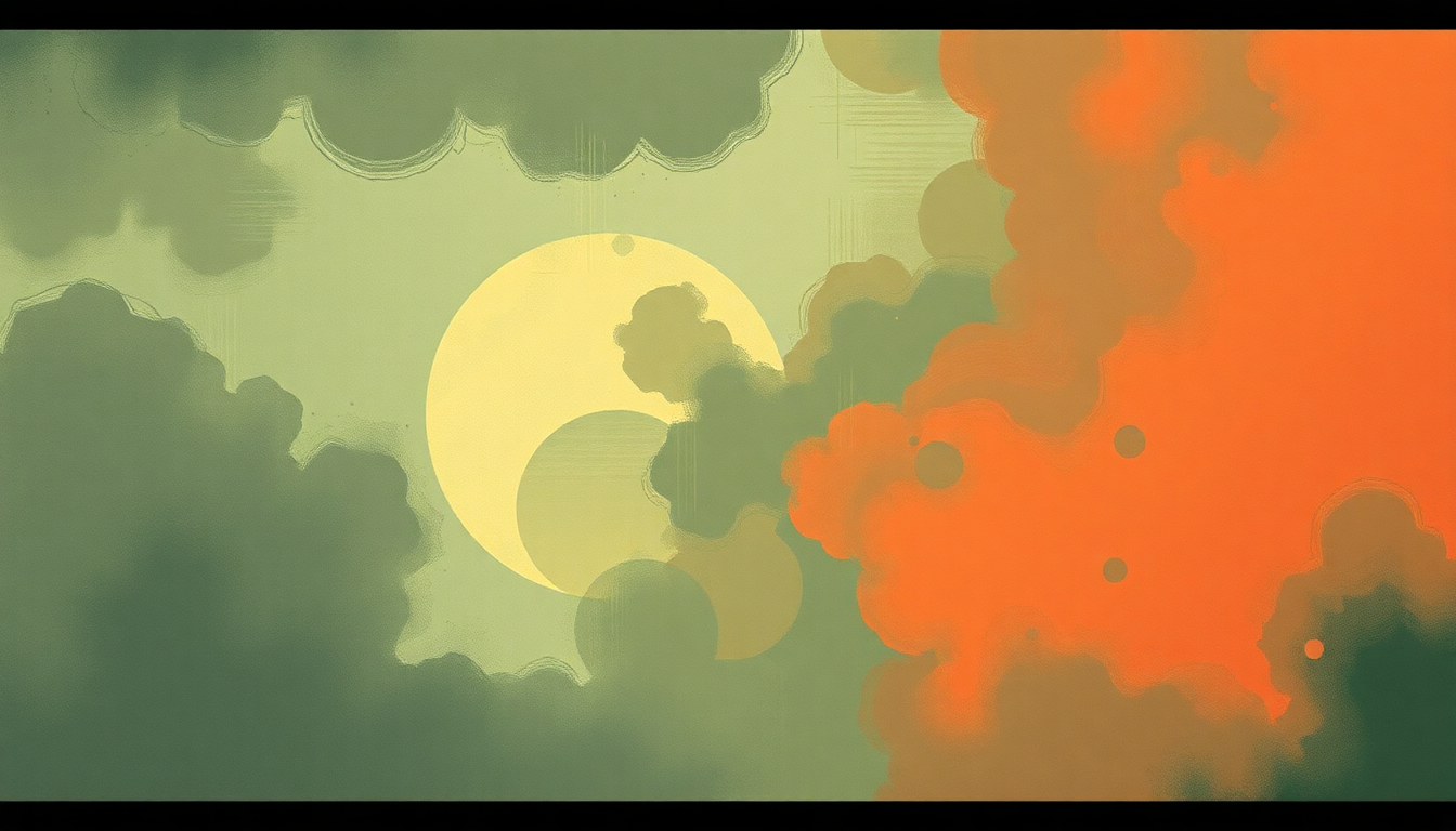 Fan-driven abstract illustration evoking the emotional arc of Corporation by Jack White