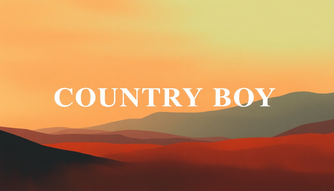Fan-driven abstract illustration evoking the emotional arc of Country Boy by Glen Campbell