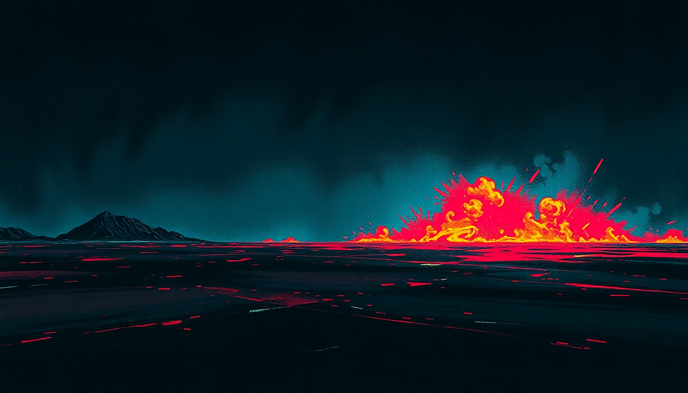 Fan-driven abstract illustration evoking the emotional arc of Coup D'Etat by Circle Jerks