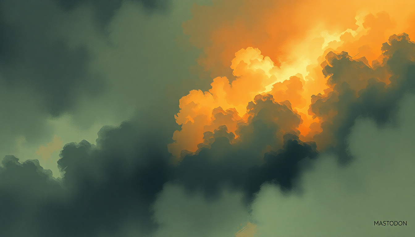 Fan-driven abstract illustration evoking the emotional arc of Crack the Skye by Mastodon