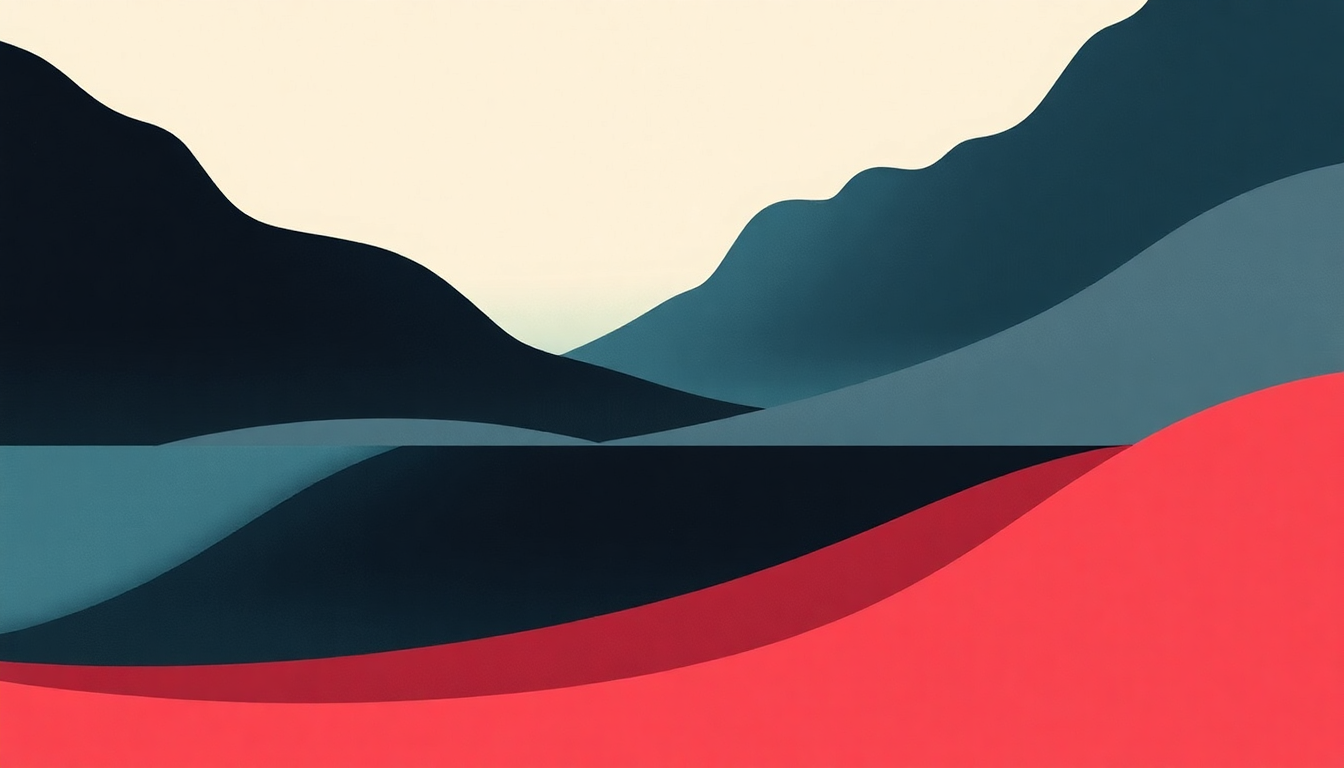 Fan-driven abstract illustration evoking the emotional arc of Credit in the Straight World by Young Marble Giants