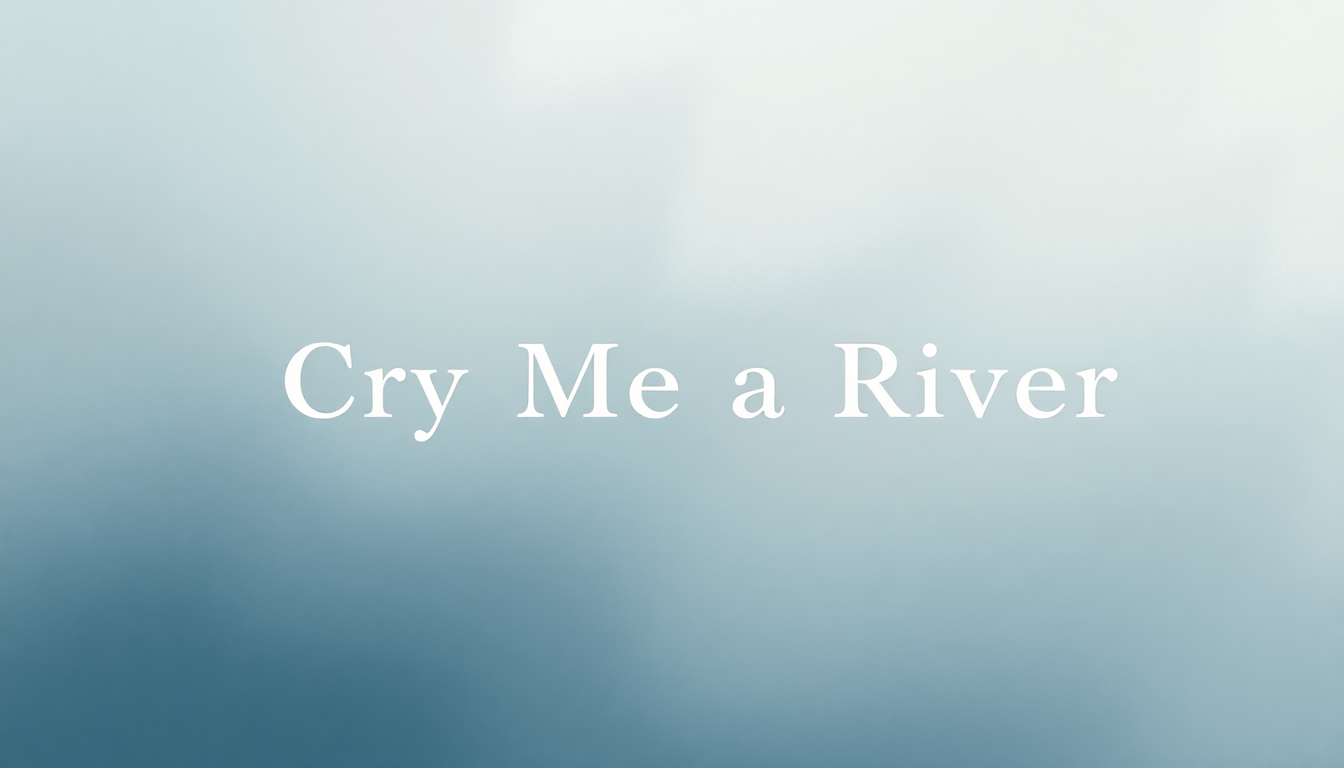 Fan-driven abstract illustration evoking the emotional arc of Cry Me a River by Michael Buble
