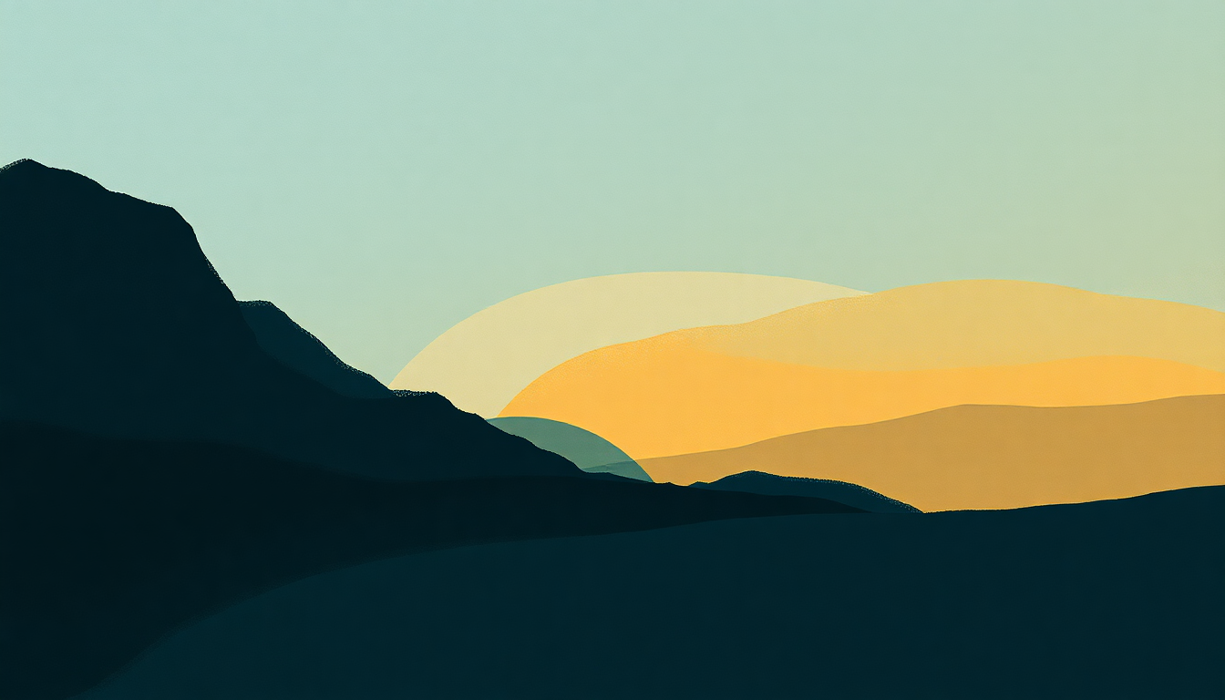 Fan-driven abstract illustration evoking the emotional arc of Crying Wolf by Julien Baker