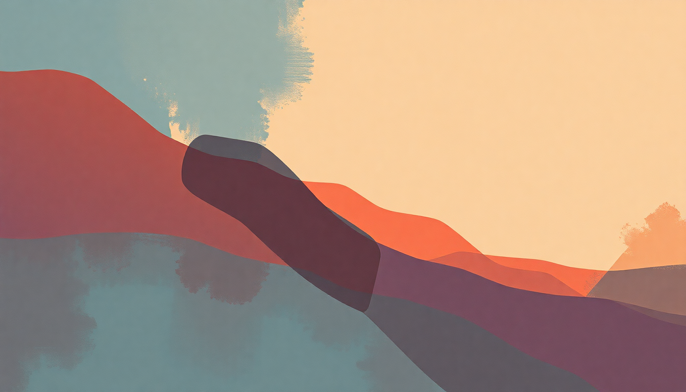 Fan-driven abstract illustration evoking the emotional arc of Cudderisback by Kid Cudi