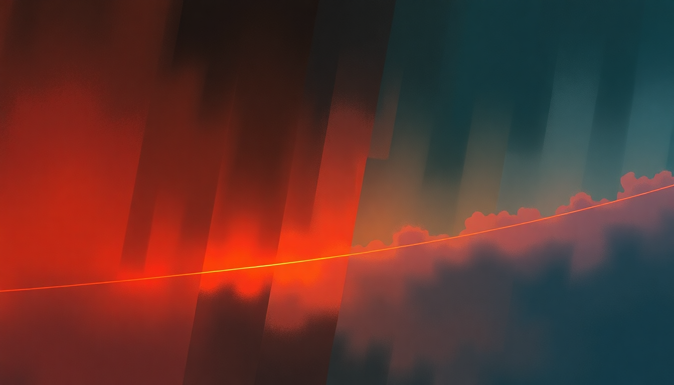 Fan-driven abstract illustration evoking the emotional arc of Cut a Long Story Short by Spandau Ballet