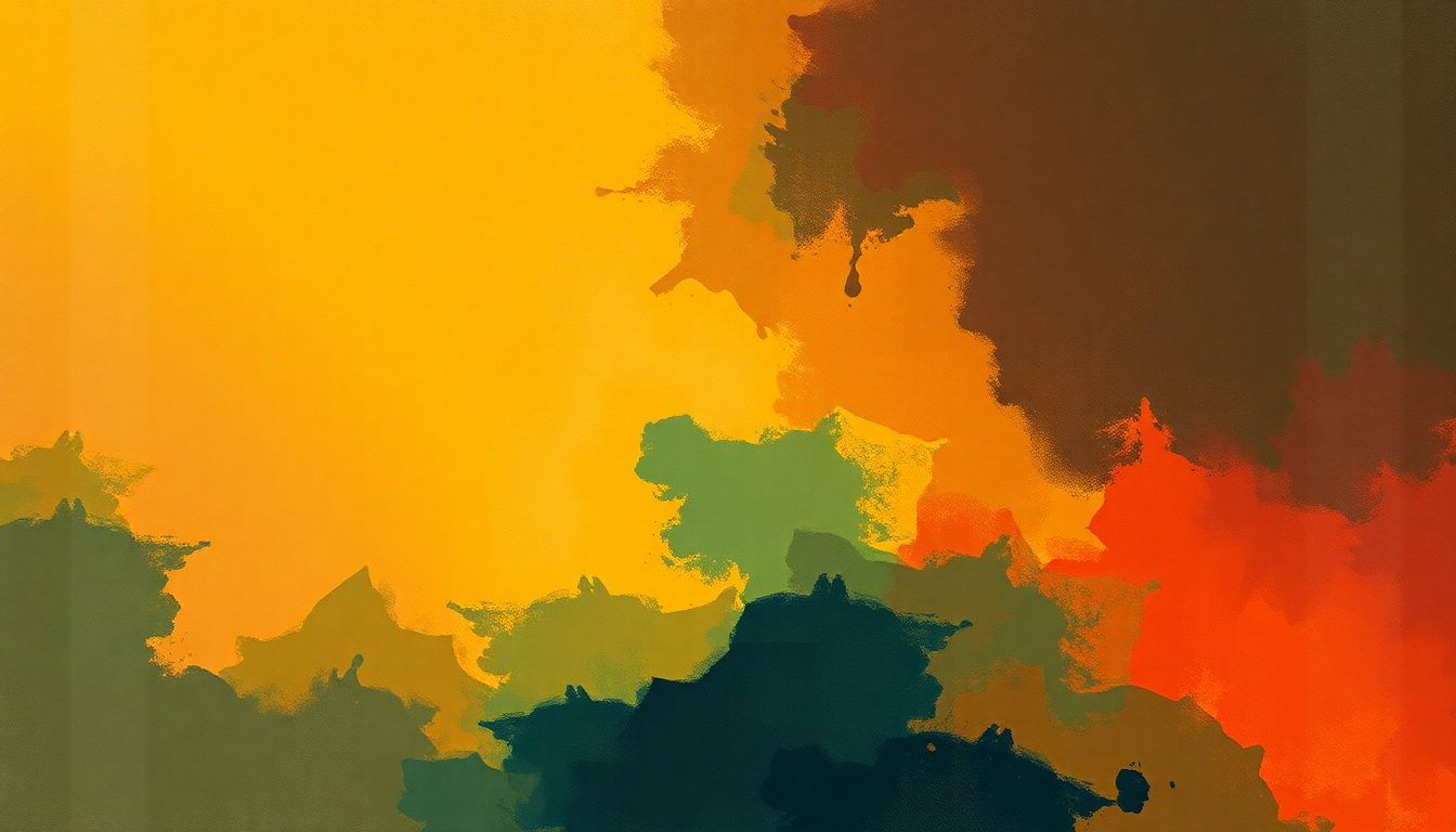 Fan-driven abstract illustration evoking the emotional arc of Daahoud by Clifford Brown