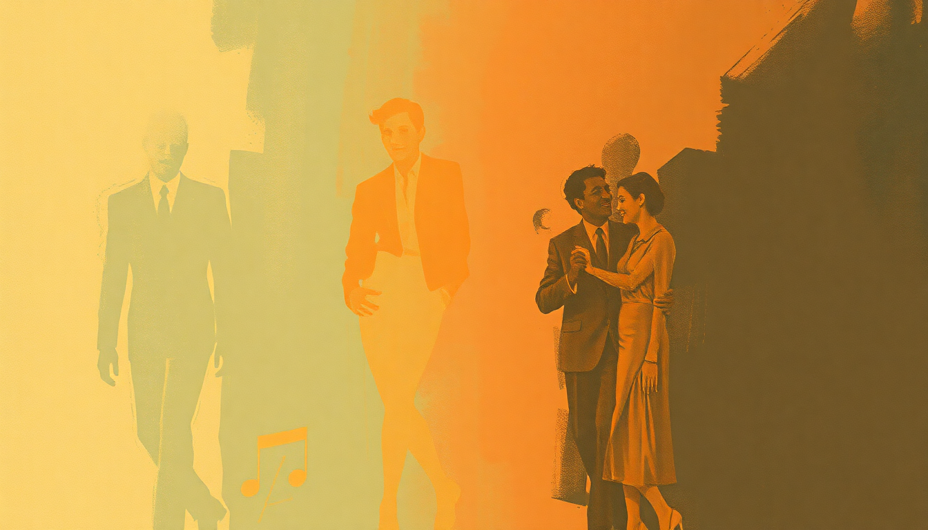 Fan-driven abstract illustration evoking the emotional arc of Dance with Me, Henry by Etta James