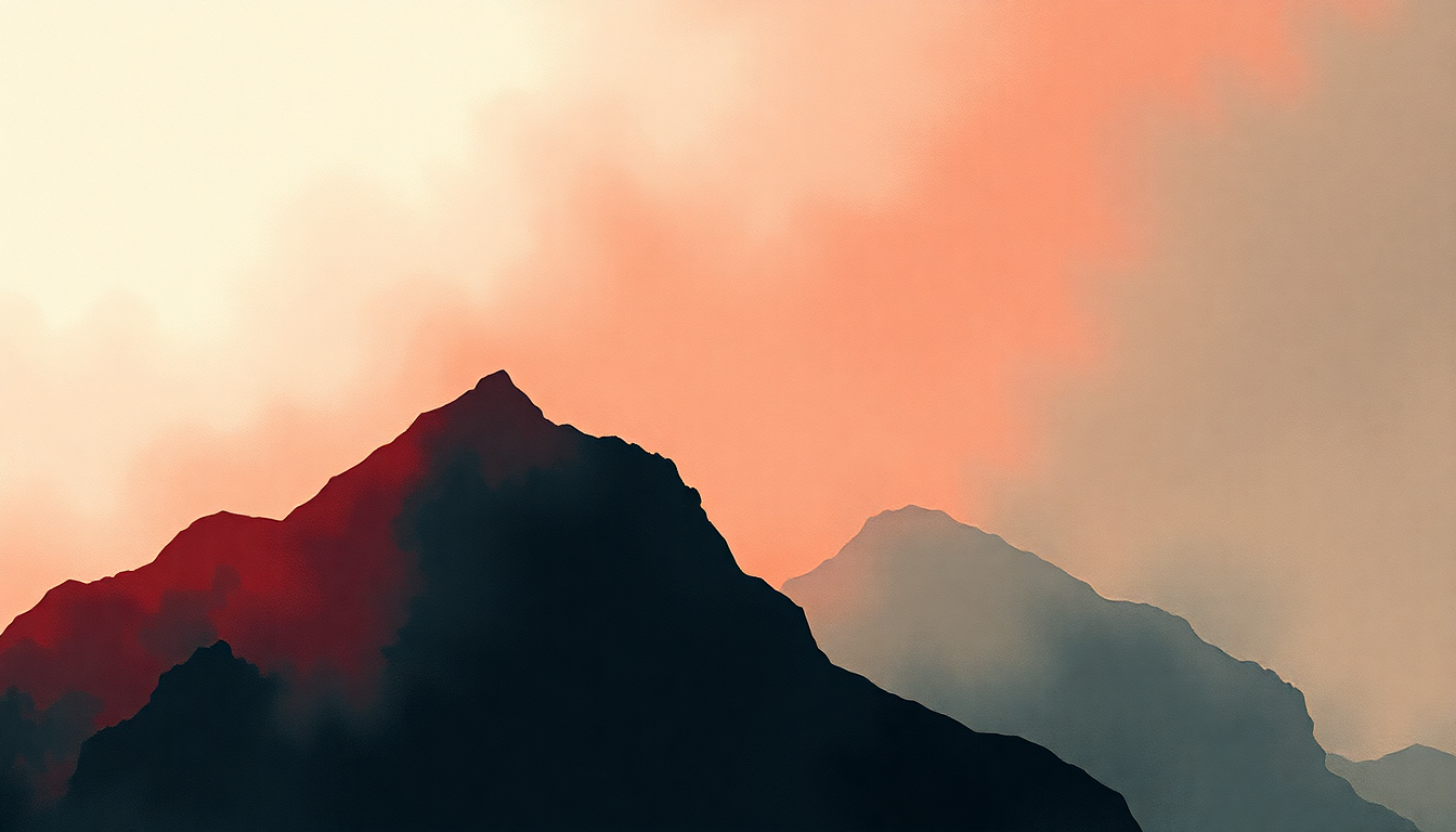 Fan-driven abstract illustration evoking the emotional arc of Dark by Breaking Benjamin