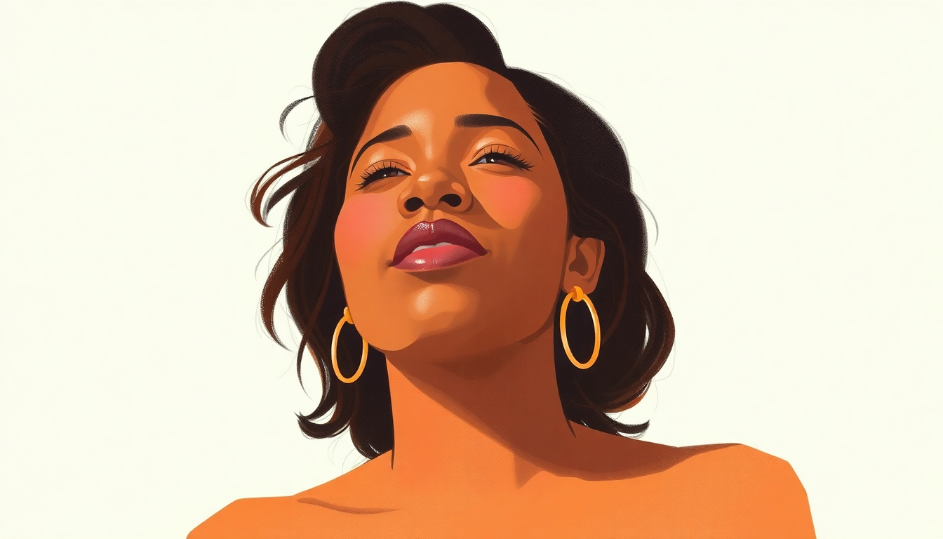 Fan-driven abstract illustration evoking the emotional arc of Day Dreaming by Aretha Franklin