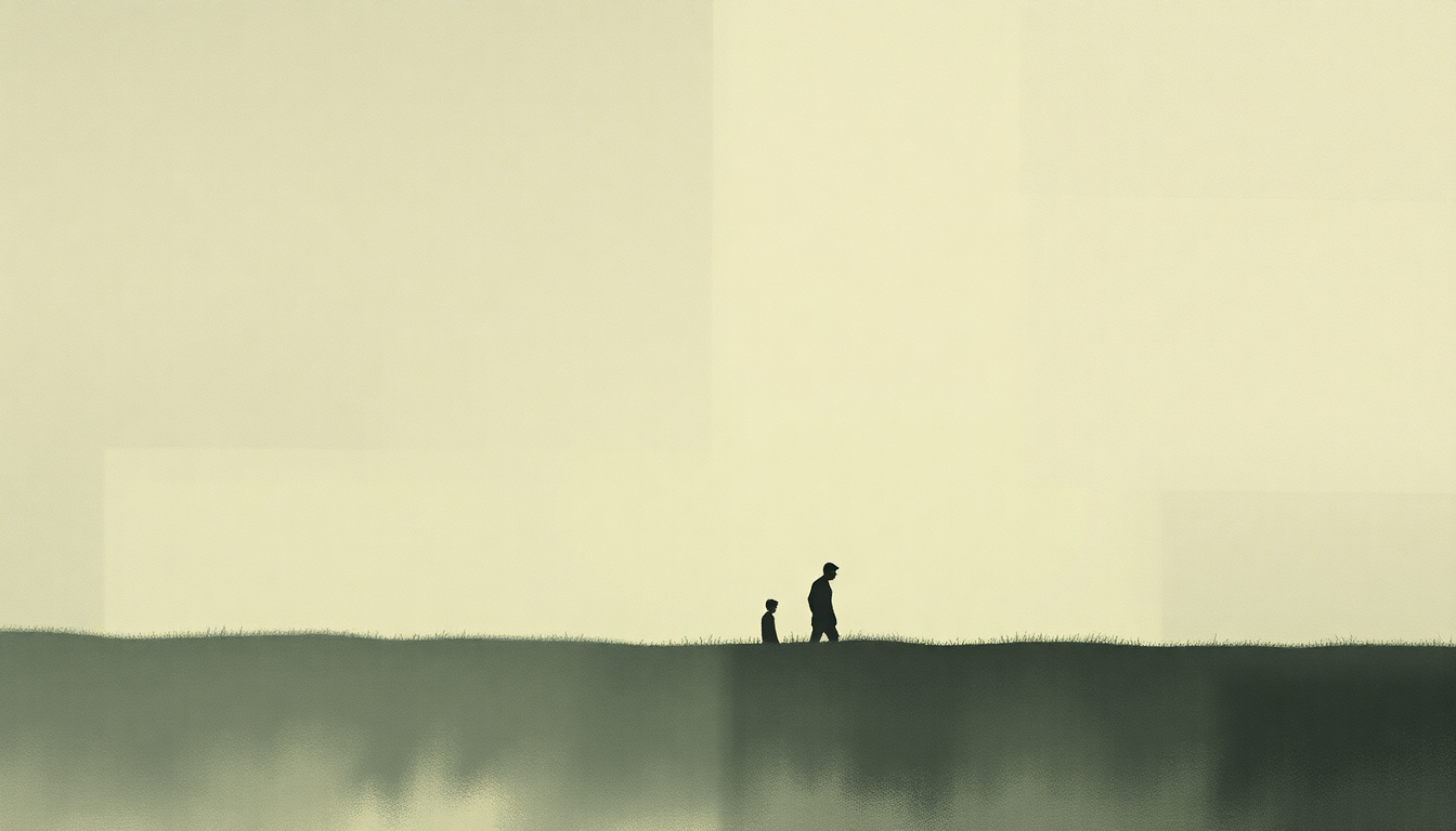 Fan-driven abstract illustration evoking the emotional arc of Dead and Gone by The Black Keys