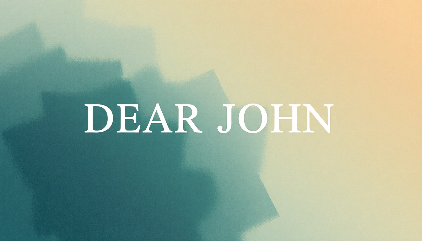 Fan-driven abstract illustration evoking the emotional arc of Dear John by Taylor Swift