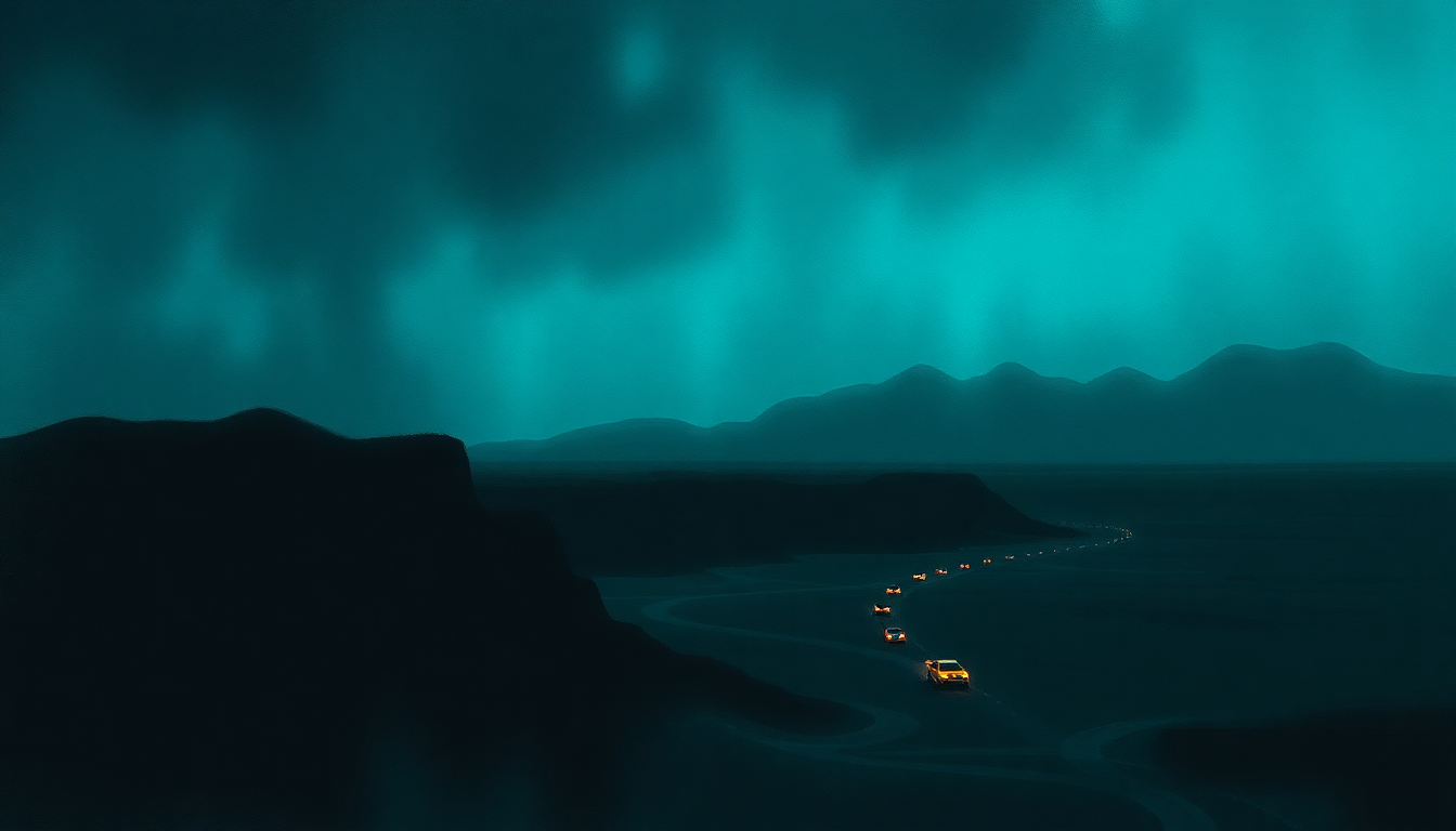 Fan-driven abstract illustration evoking the emotional arc of Death Valley '69 by Sonic Youth