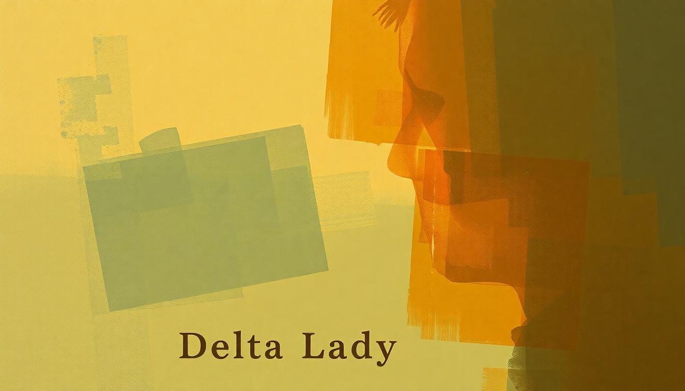 Fan-driven abstract illustration evoking the emotional arc of Delta Lady by Joe Cocker