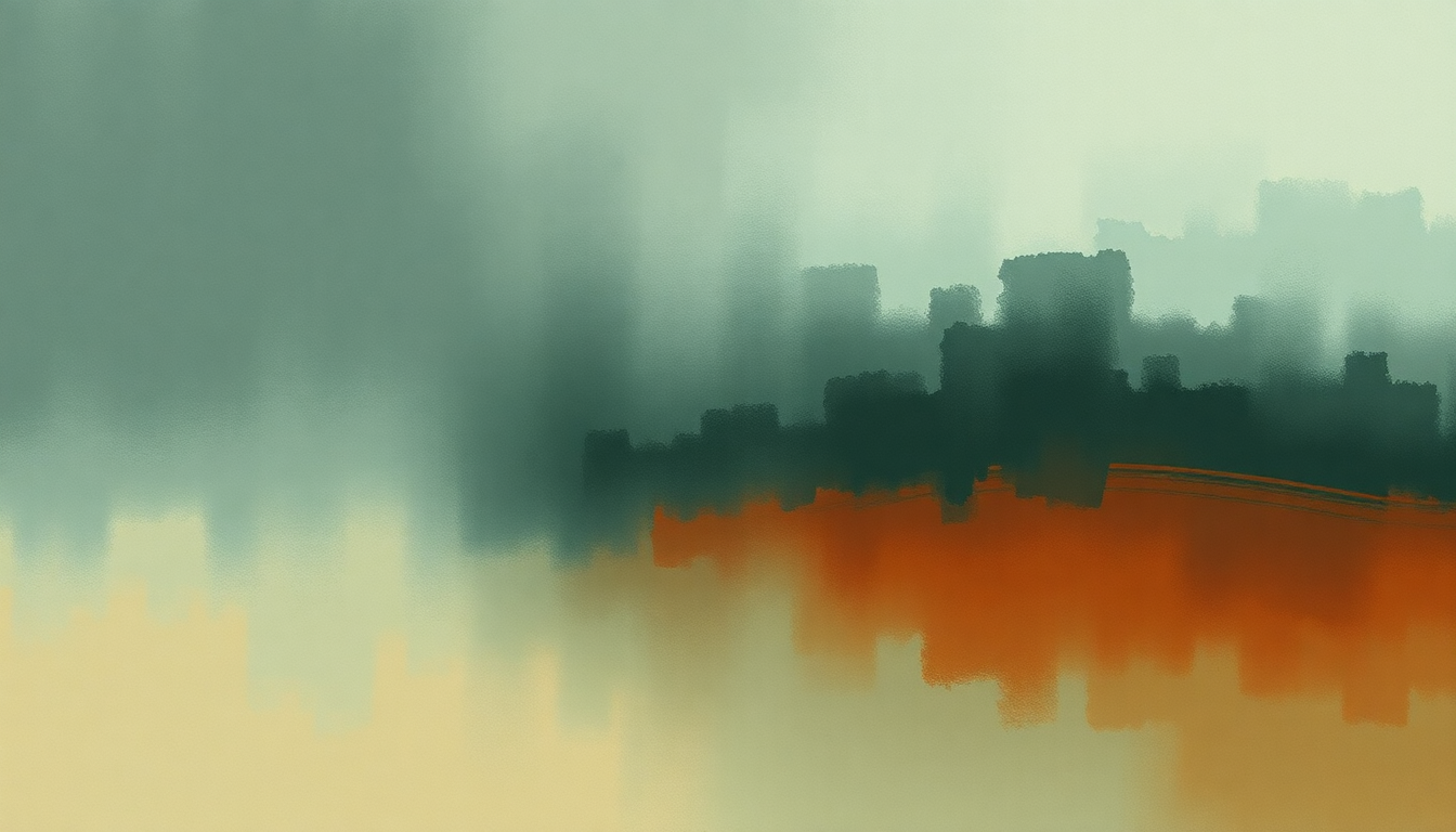 Fan-driven abstract illustration evoking the emotional arc of Deluge by Squirrel Flower