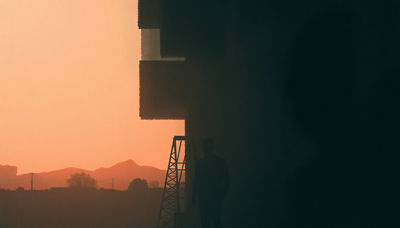 Fan-driven abstract illustration evoking the emotional arc of Depot Blues by Son House