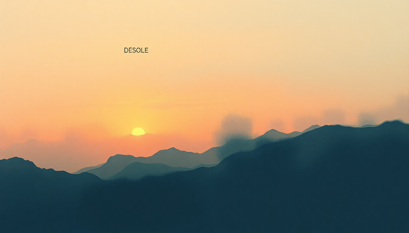 Fan-driven abstract illustration evoking the emotional arc of Desole by Gorillaz