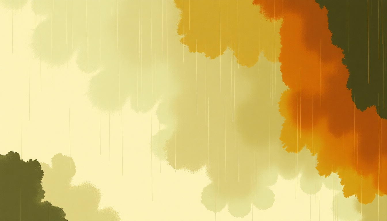 Fan-driven abstract illustration evoking the emotional arc of Didn’t It Rain by Sister Rosetta Tharpe