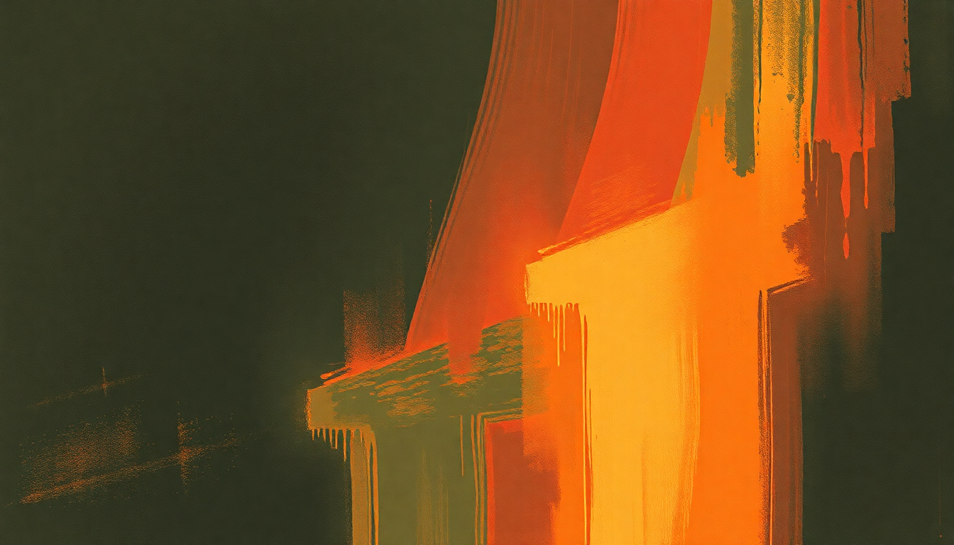 Fan-driven abstract illustration evoking the emotional arc of Dig for Fire by Pixies