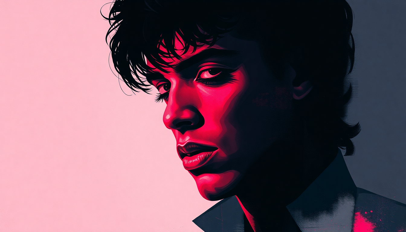 Fan-driven abstract illustration evoking the emotional arc of Dirty Mind by Prince