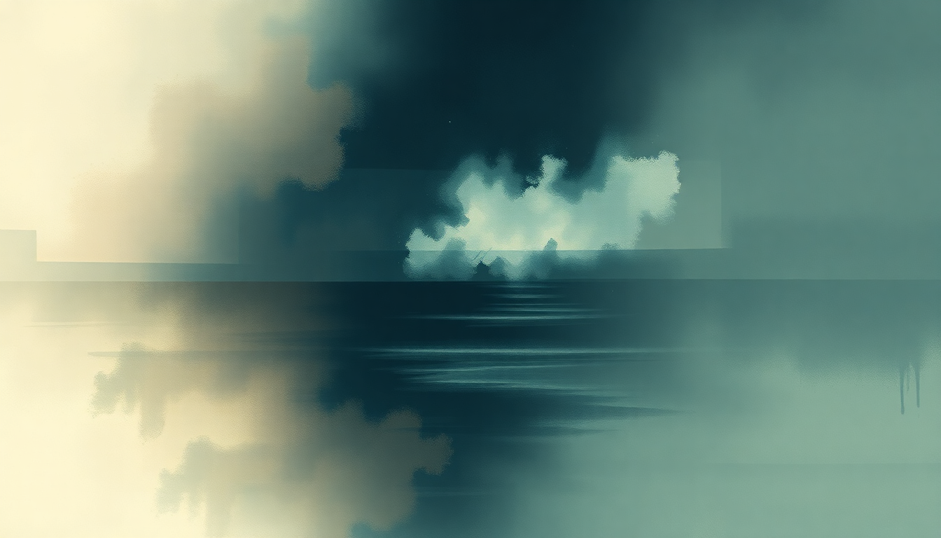 Fan-driven abstract illustration evoking the emotional arc of Dirty Water by Foo Fighters