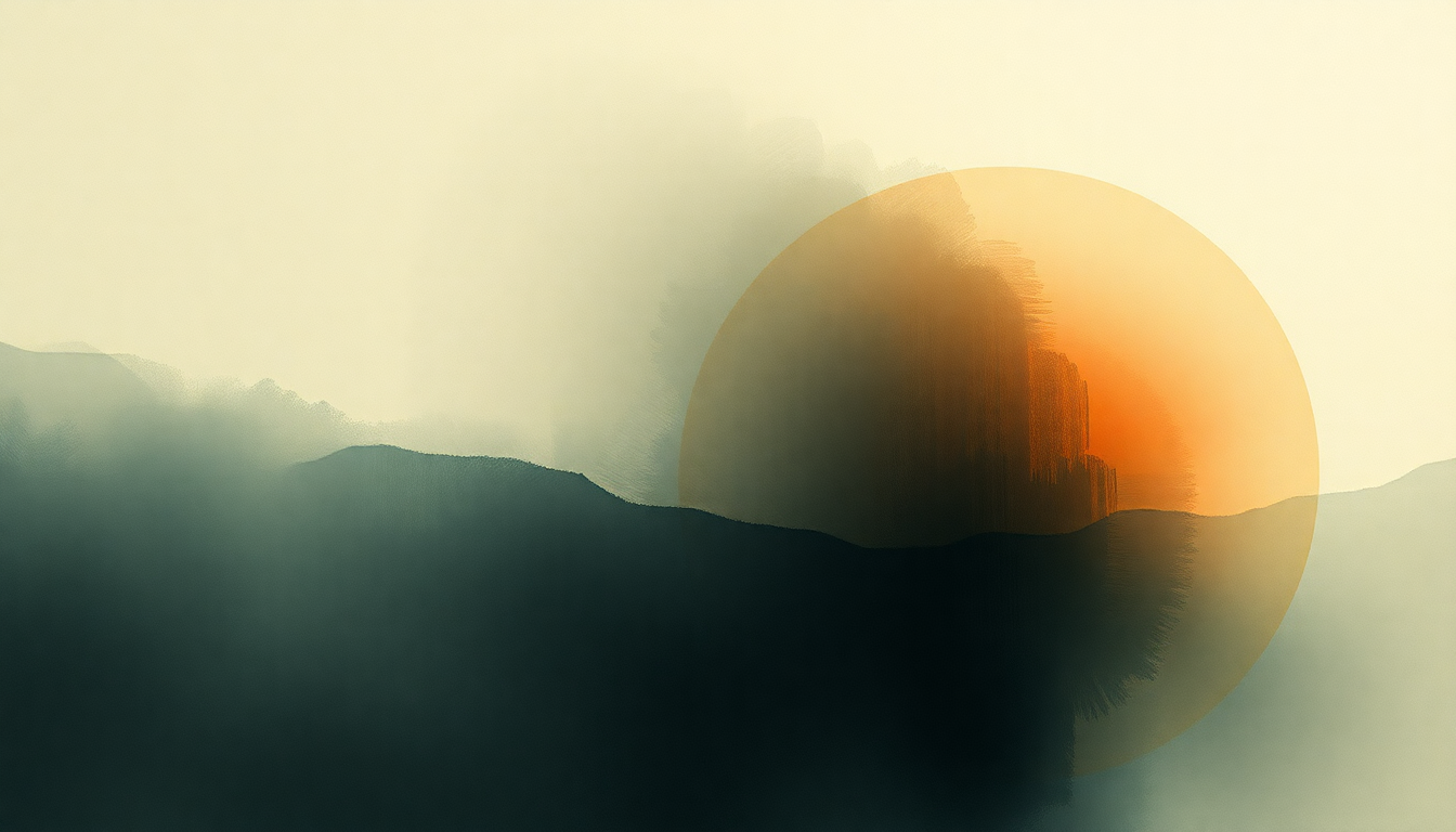 Fan-driven abstract illustration evoking the emotional arc of Disillusioned by A Perfect Circle