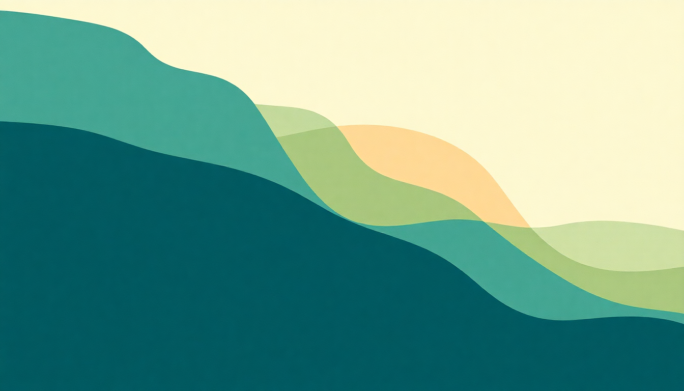 Fan-driven abstract illustration evoking the emotional arc of Diving Woman by Japanese Breakfast