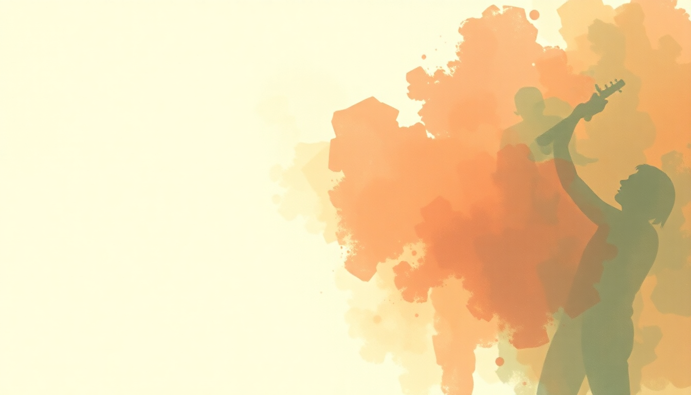 Fan-driven abstract illustration evoking the emotional arc of Dixie Doodle by Link Wray