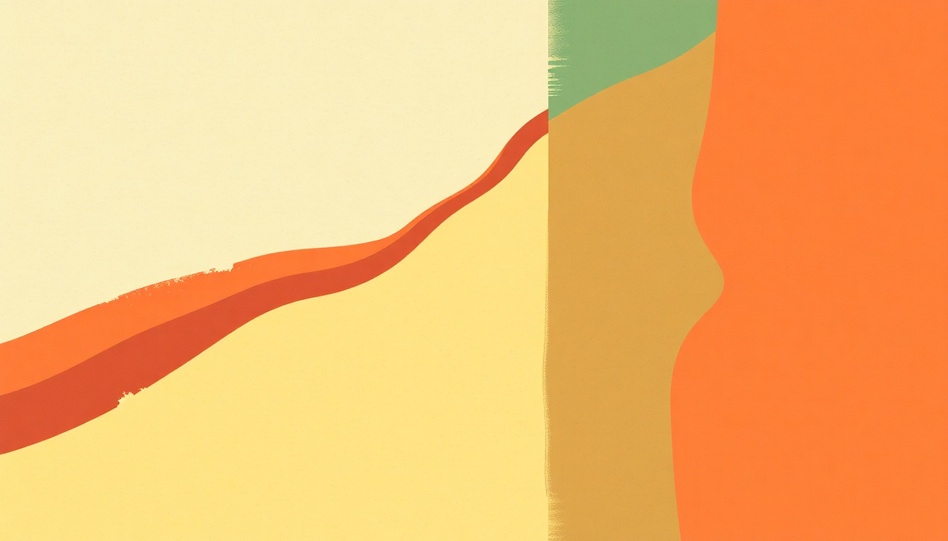 Fan-driven abstract illustration evoking the emotional arc of Do You Want To by Franz Ferdinand