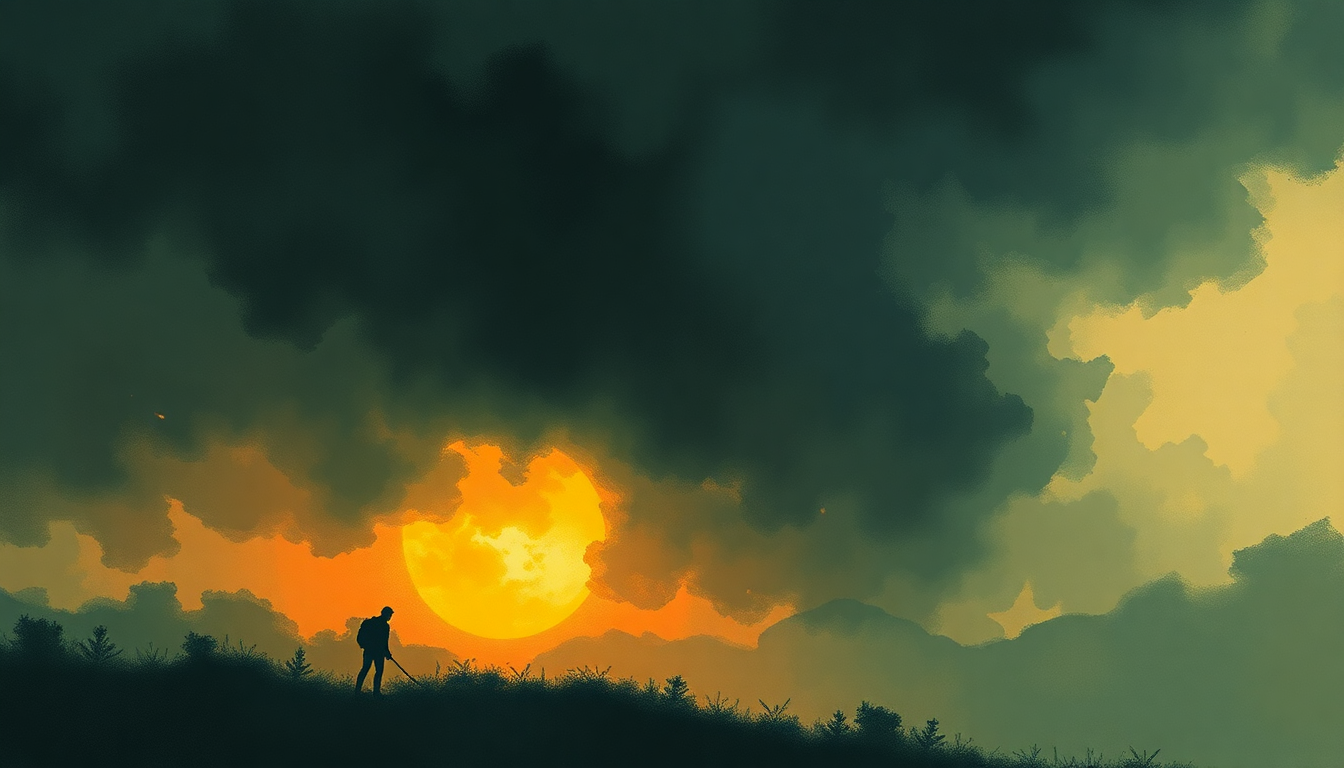 Fan-driven abstract illustration evoking the emotional arc of DOA by Foo Fighters