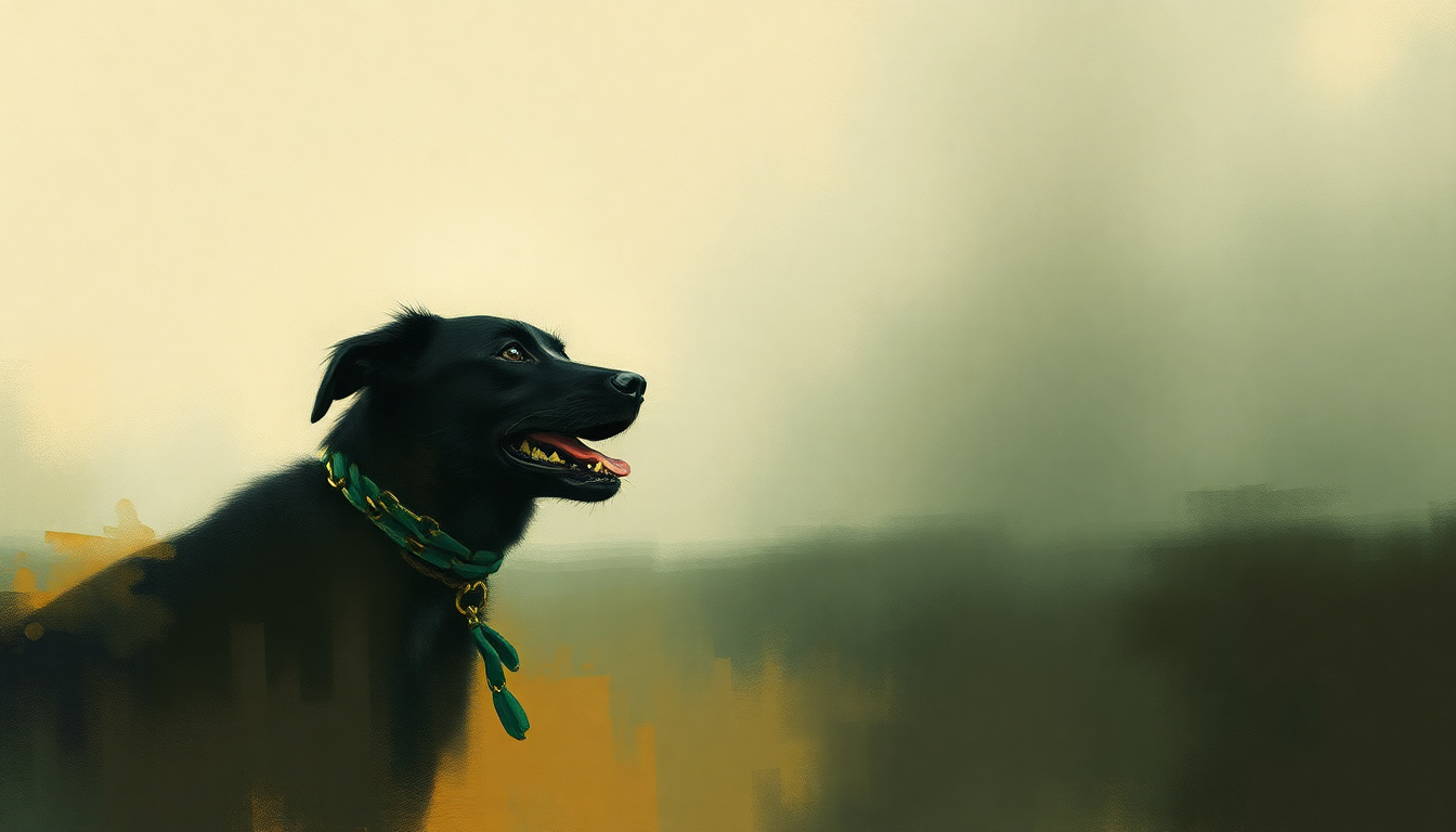 Fan-driven abstract illustration evoking the emotional arc of Dogs by Pink Floyd