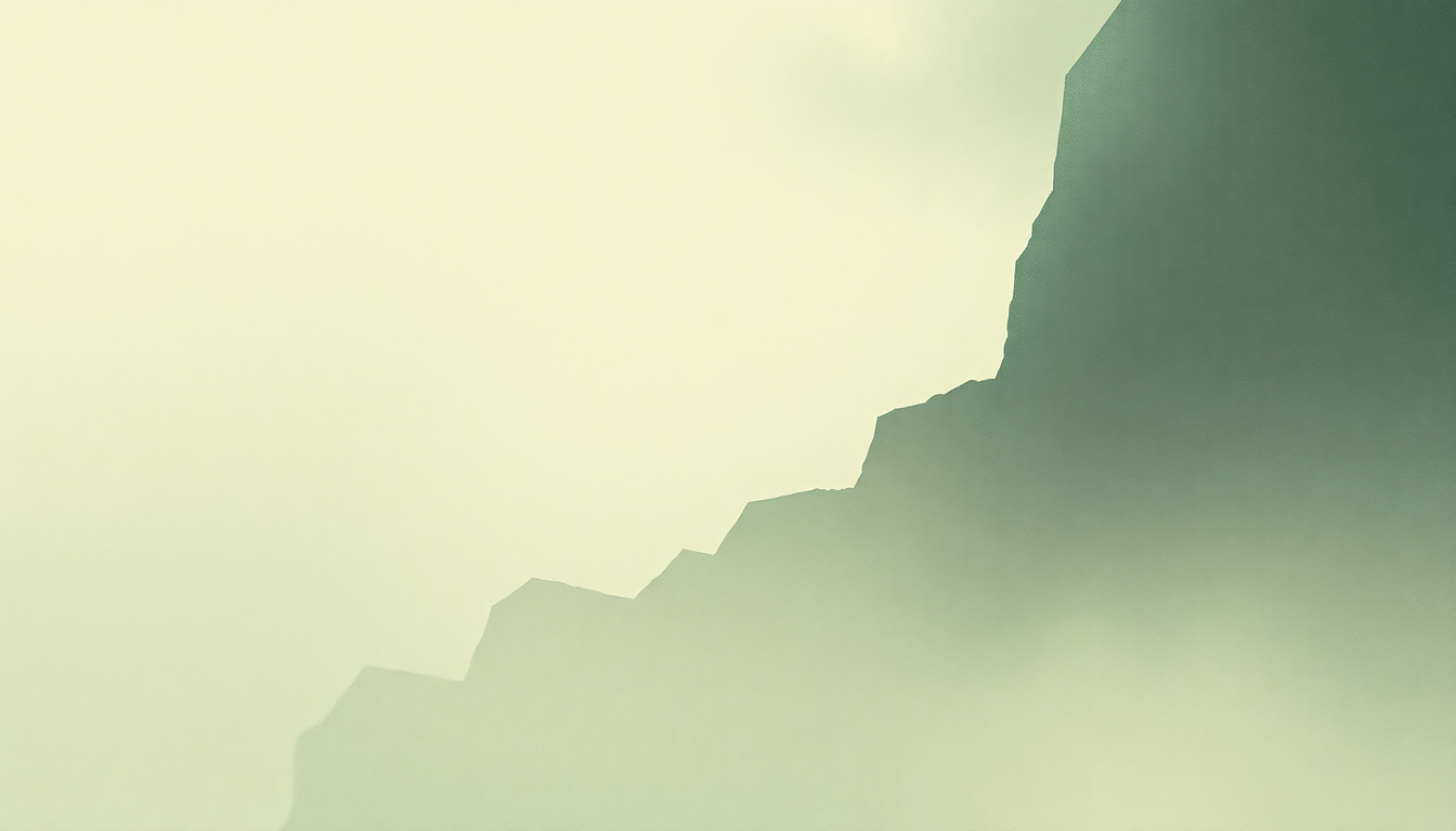 Fan-driven abstract illustration evoking the emotional arc of Dolorosa by Mineral