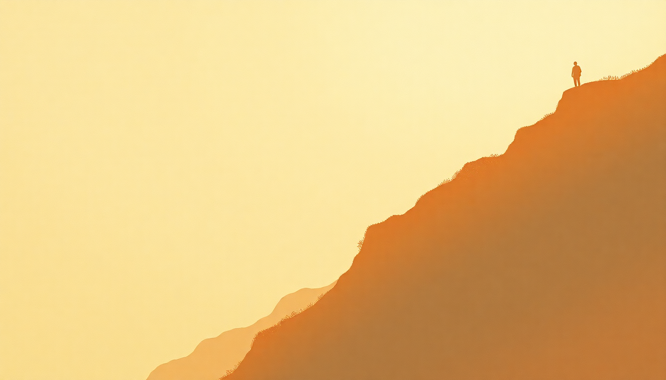 Fan-driven abstract illustration evoking the emotional arc of Don Quixote by Gordon Lightfoot