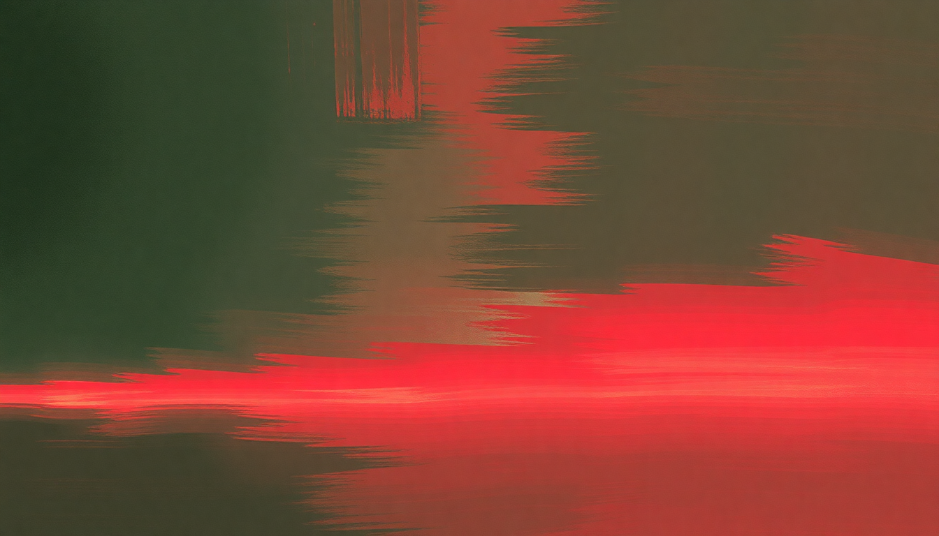 Fan-driven abstract illustration evoking the emotional arc of Donkey Rhubarb by Aphex Twin