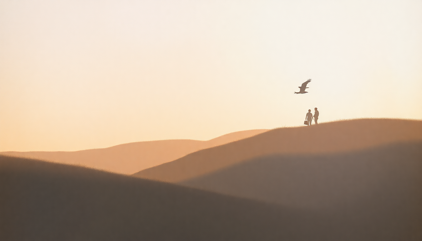 Fan-driven abstract illustration evoking the emotional arc of Don't Want You on My Mind by Bill Withers