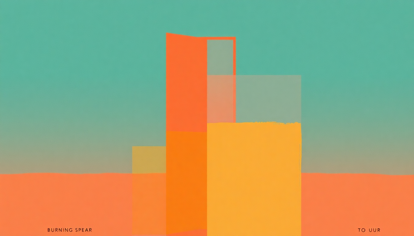 Fan-driven abstract illustration evoking the emotional arc of Door Peep by Burning Spear