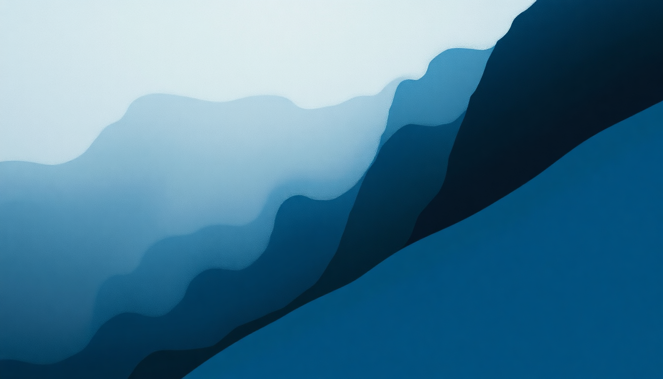 Fan-driven abstract illustration evoking the emotional arc of Down the Dip by Aztec Camera