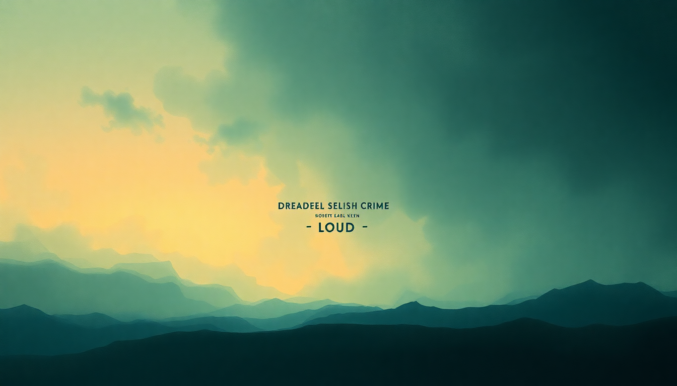 Fan-driven abstract illustration evoking the emotional arc of Dreadful Selfish Crime by Robert Earl Keen