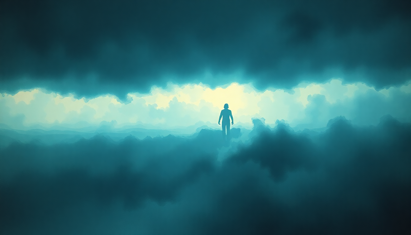 Fan-driven abstract illustration evoking the emotional arc of Dream of Mirrors by Iron Maiden